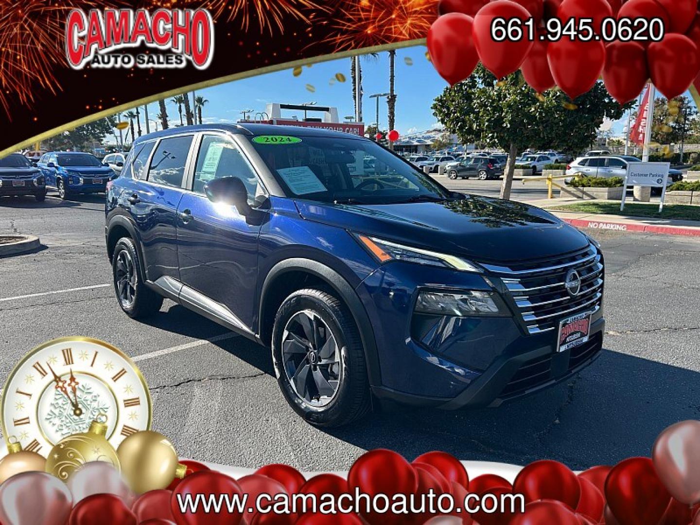 2024 Blue Nissan Rogue (5N1BT3BA5RC) with an 3-Cyl Turbo 1.5 Liter engine, Automatic CVT transmission, located at 412 Auto Vista Drive, Palmdale, CA, 93551, (661) 945-0620, 34.592636, -118.136681- Photo#0