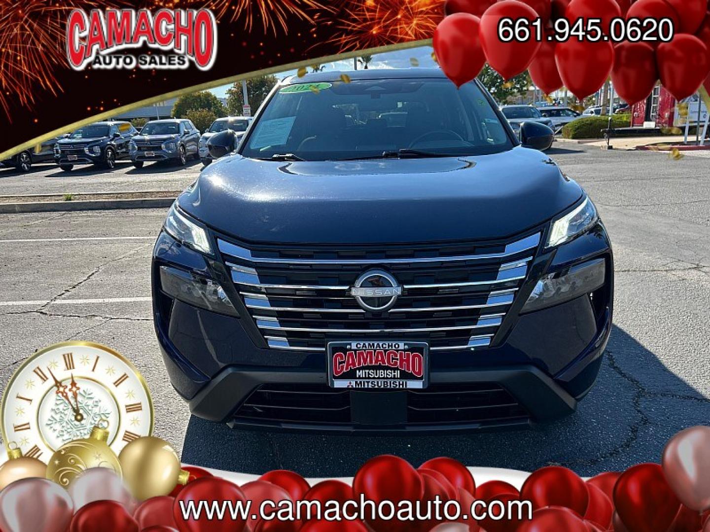 2024 Blue Nissan Rogue (5N1BT3BA5RC) with an 3-Cyl Turbo 1.5 Liter engine, Automatic CVT transmission, located at 412 Auto Vista Drive, Palmdale, CA, 93551, (661) 945-0620, 34.592636, -118.136681- Photo#1