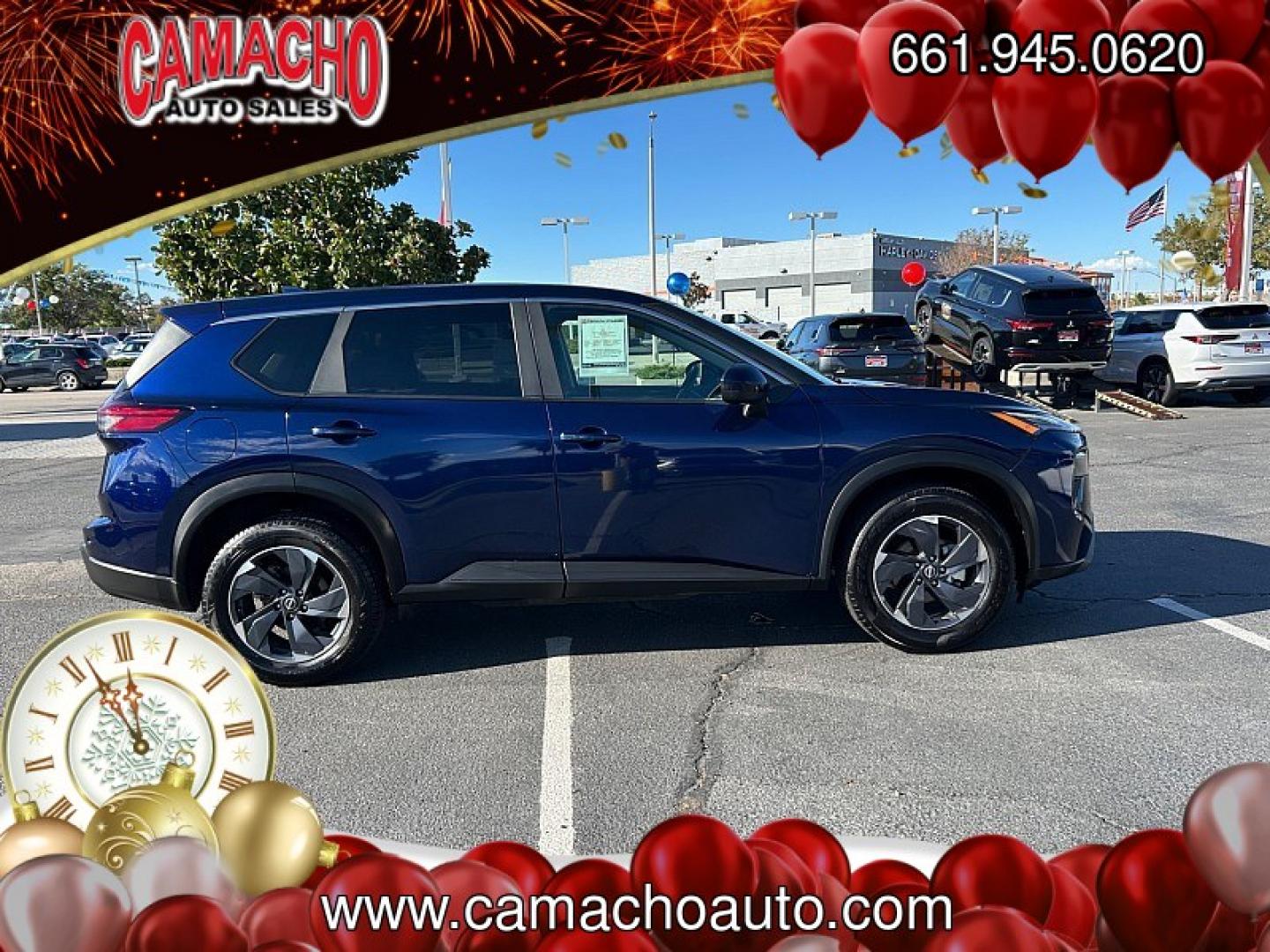 2024 Blue Nissan Rogue (5N1BT3BA5RC) with an 3-Cyl Turbo 1.5 Liter engine, Automatic CVT transmission, located at 412 Auto Vista Drive, Palmdale, CA, 93551, (661) 945-0620, 34.592636, -118.136681- Photo#3