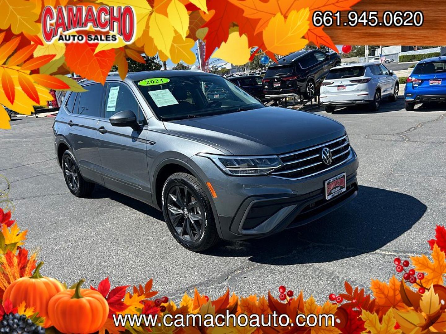2024 Black Volkswagen Tiguan (3VV3B7AX5RM) with an 4-Cyl Turbo 2.0 Liter engine, Automatic 8-Spd transmission, located at 412 Auto Vista Drive, Palmdale, CA, 93551, (661) 945-0620, 34.592636, -118.136681- Photo#0