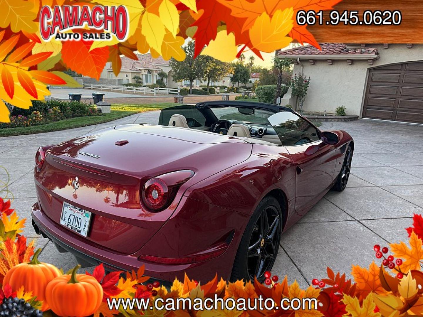 2017 Red /TAN LEATHER Ferrari California T (ZFF77XJA0H0) with an V8 Turbo 3.9 Liter engine, Auto 7-Spd F1 Dual-Clutch transmission, located at 412 Auto Vista Drive, Palmdale, CA, 93551, (661) 945-0620, 34.592636, -118.136681 - TWIN-TURBO V8 and bull; RETRACTABLE HARDTOP and bull; CARBON-CERAMIC BRAKES and bull; NAVIGATIONExperience Italian performance and open-air driving in this 2017 Ferrari California T with 48,460 miles. Finished in red with a light tan leather interior, black alloy wheels, and Ferrari fender shield- Photo#9