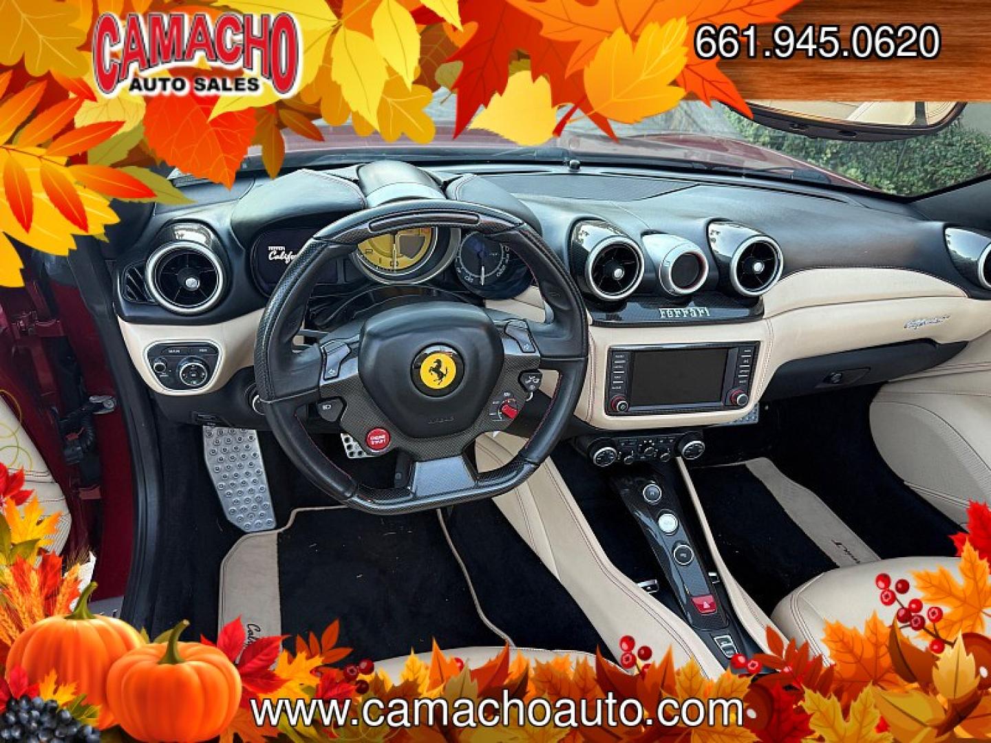 2017 Red /TAN LEATHER Ferrari California T (ZFF77XJA0H0) with an V8 Turbo 3.9 Liter engine, Auto 7-Spd F1 Dual-Clutch transmission, located at 412 Auto Vista Drive, Palmdale, CA, 93551, (661) 945-0620, 34.592636, -118.136681 - TWIN-TURBO V8 and bull; RETRACTABLE HARDTOP and bull; CARBON-CERAMIC BRAKES and bull; NAVIGATIONExperience Italian performance and open-air driving in this 2017 Ferrari California T with 48,460 miles. Finished in red with a light tan leather interior, black alloy wheels, and Ferrari fender shield- Photo#16