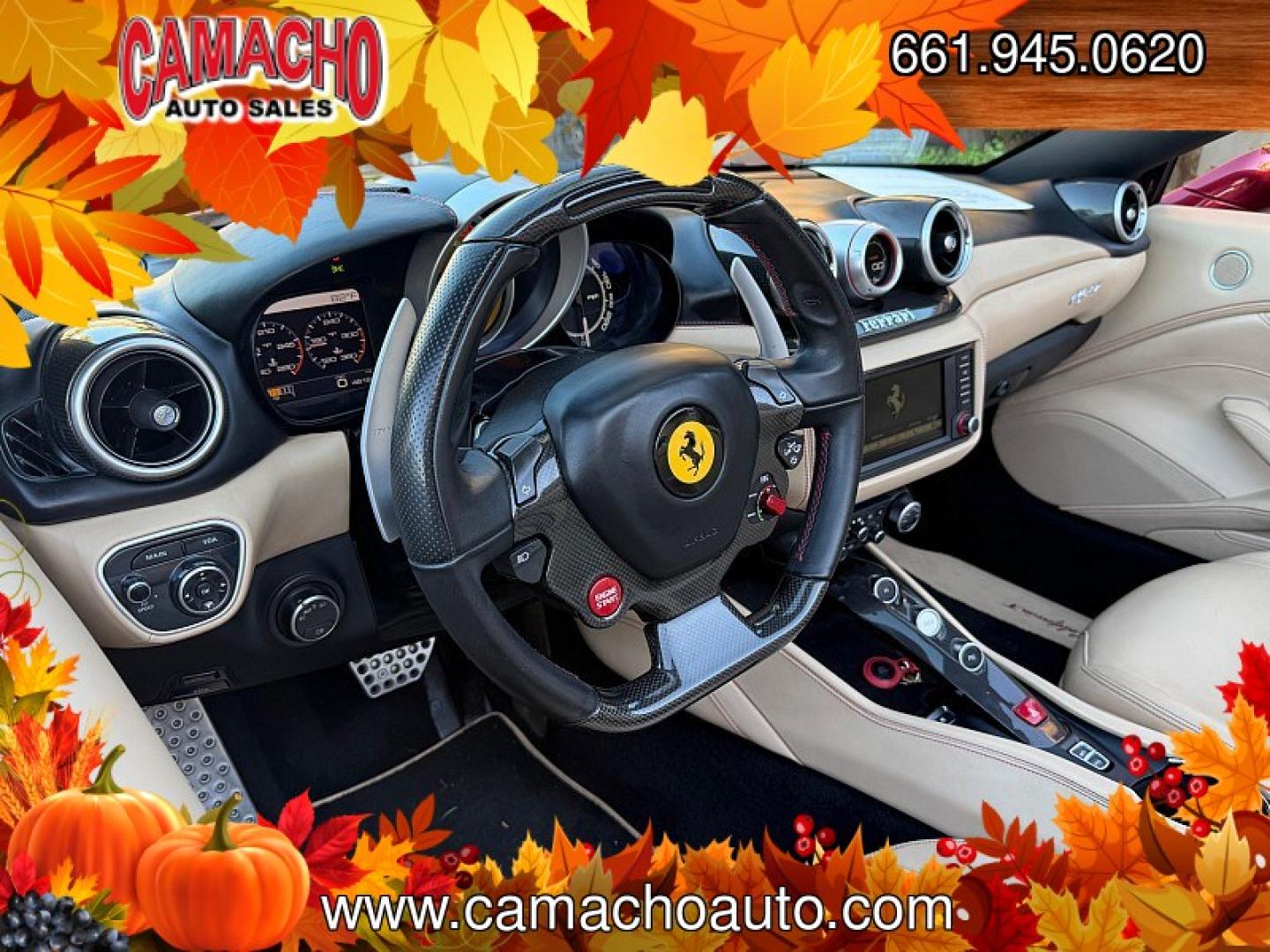 2017 Red /TAN LEATHER Ferrari California T (ZFF77XJA0H0) with an V8 Turbo 3.9 Liter engine, Auto 7-Spd F1 Dual-Clutch transmission, located at 412 Auto Vista Drive, Palmdale, CA, 93551, (661) 945-0620, 34.592636, -118.136681 - TWIN-TURBO V8 and bull; RETRACTABLE HARDTOP and bull; CARBON-CERAMIC BRAKES and bull; NAVIGATIONExperience Italian performance and open-air driving in this 2017 Ferrari California T with 48,460 miles. Finished in red with a light tan leather interior, black alloy wheels, and Ferrari fender shield- Photo#19