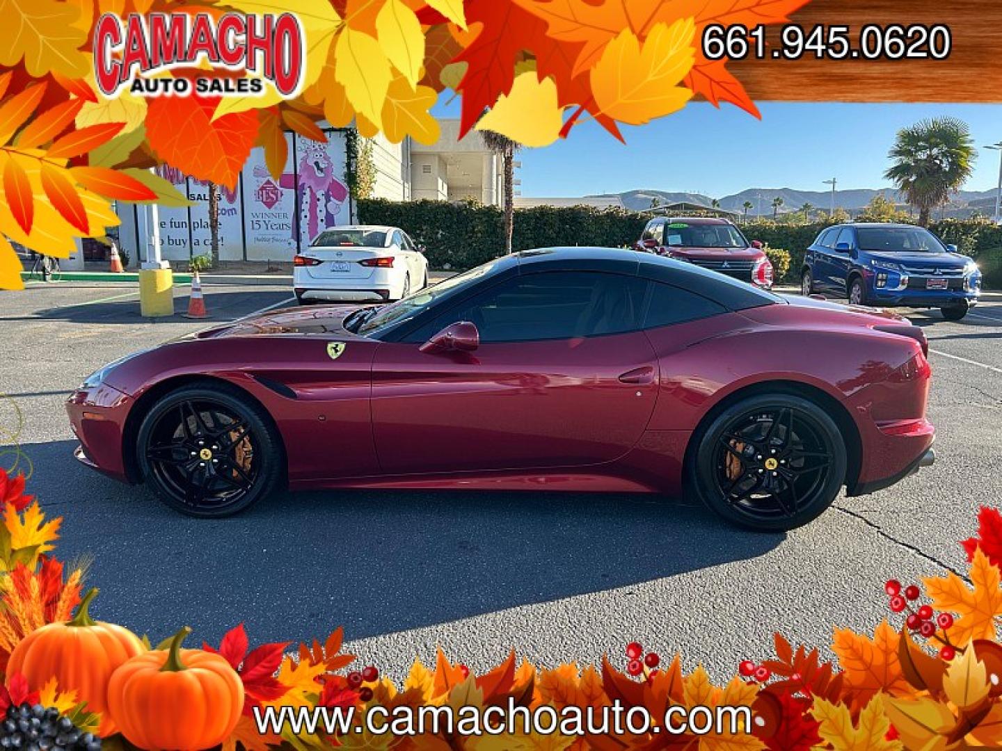 2017 RED /TAN LEATHER Ferrari California T (ZFF77XJA0H0) with an V8 Turbo 3.9 Liter engine, Auto 7-Spd F1 Dual-Clutch transmission, located at 412 Auto Vista Drive, Palmdale, CA, 93551, (661) 945-0620, 34.592636, -118.136681 - TWIN-TURBO V8 and bull; RETRACTABLE HARDTOP and bull; CARBON-CERAMIC BRAKES and bull; NAVIGATIONExperience Italian performance and open-air driving in this 2017 Ferrari California T with 48,460 miles. Finished in red with a light tan leather interior, black alloy wheels, and Ferrari fender shield- Photo#3