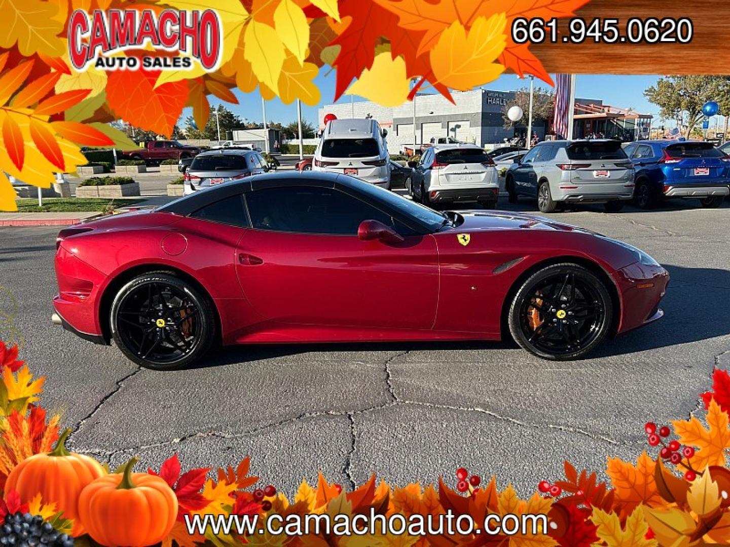 2017 RED /TAN LEATHER Ferrari California T (ZFF77XJA0H0) with an V8 Turbo 3.9 Liter engine, Auto 7-Spd F1 Dual-Clutch transmission, located at 412 Auto Vista Drive, Palmdale, CA, 93551, (661) 945-0620, 34.592636, -118.136681 - TWIN-TURBO V8 and bull; RETRACTABLE HARDTOP and bull; CARBON-CERAMIC BRAKES and bull; NAVIGATIONExperience Italian performance and open-air driving in this 2017 Ferrari California T with 48,460 miles. Finished in red with a light tan leather interior, black alloy wheels, and Ferrari fender shield- Photo#5