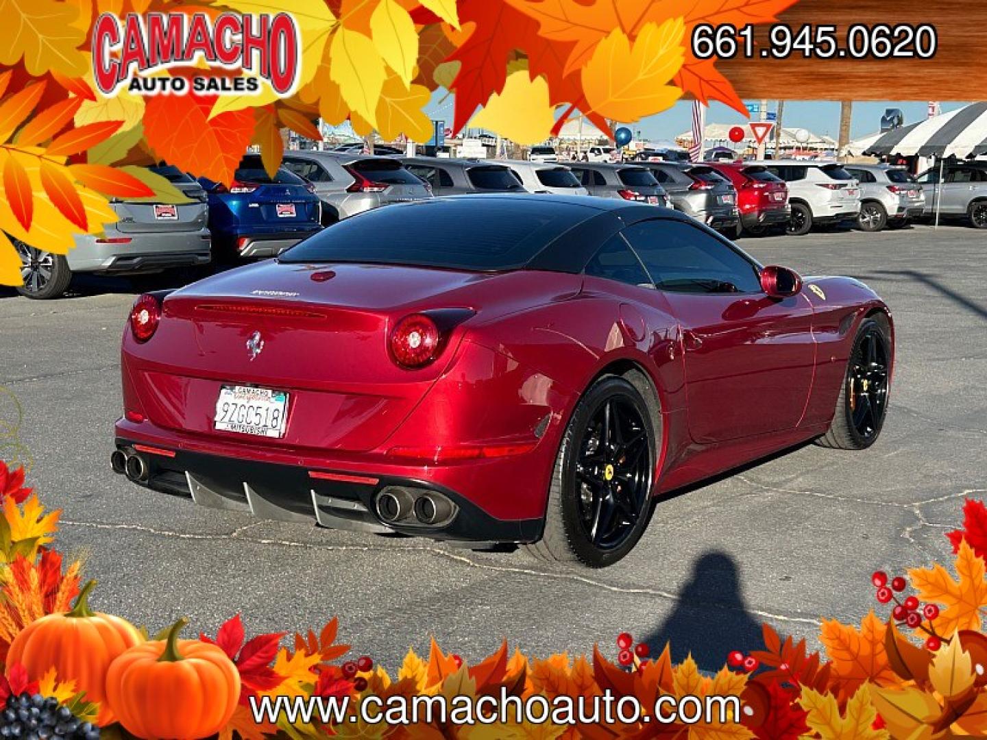 2017 RED /TAN LEATHER Ferrari California T (ZFF77XJA0H0) with an V8 Turbo 3.9 Liter engine, Auto 7-Spd F1 Dual-Clutch transmission, located at 412 Auto Vista Drive, Palmdale, CA, 93551, (661) 945-0620, 34.592636, -118.136681 - TWIN-TURBO V8 and bull; RETRACTABLE HARDTOP and bull; CARBON-CERAMIC BRAKES and bull; NAVIGATIONExperience Italian performance and open-air driving in this 2017 Ferrari California T with 48,460 miles. Finished in red with a light tan leather interior, black alloy wheels, and Ferrari fender shield- Photo#6
