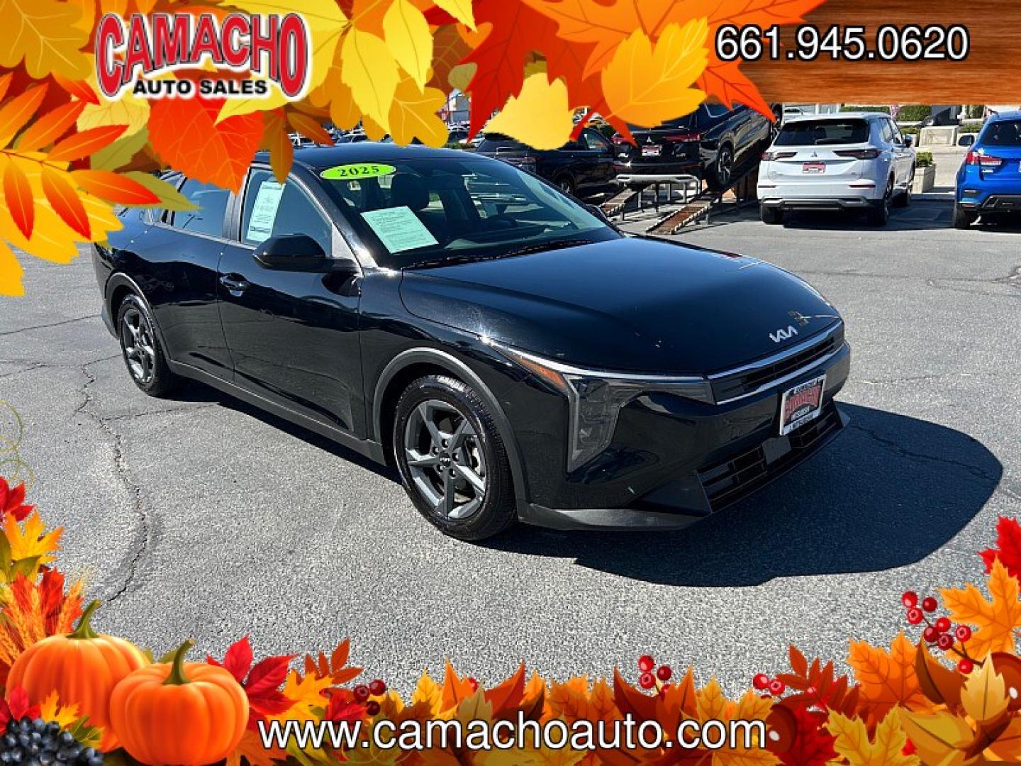 2025 Black Kia K4 (3KPFT4DE0SE) with an 4-Cyl 2.0 Liter engine, Automatic IVT transmission, located at 412 Auto Vista Drive, Palmdale, CA, 93551, (661) 945-0620, 34.592636, -118.136681- Photo#0