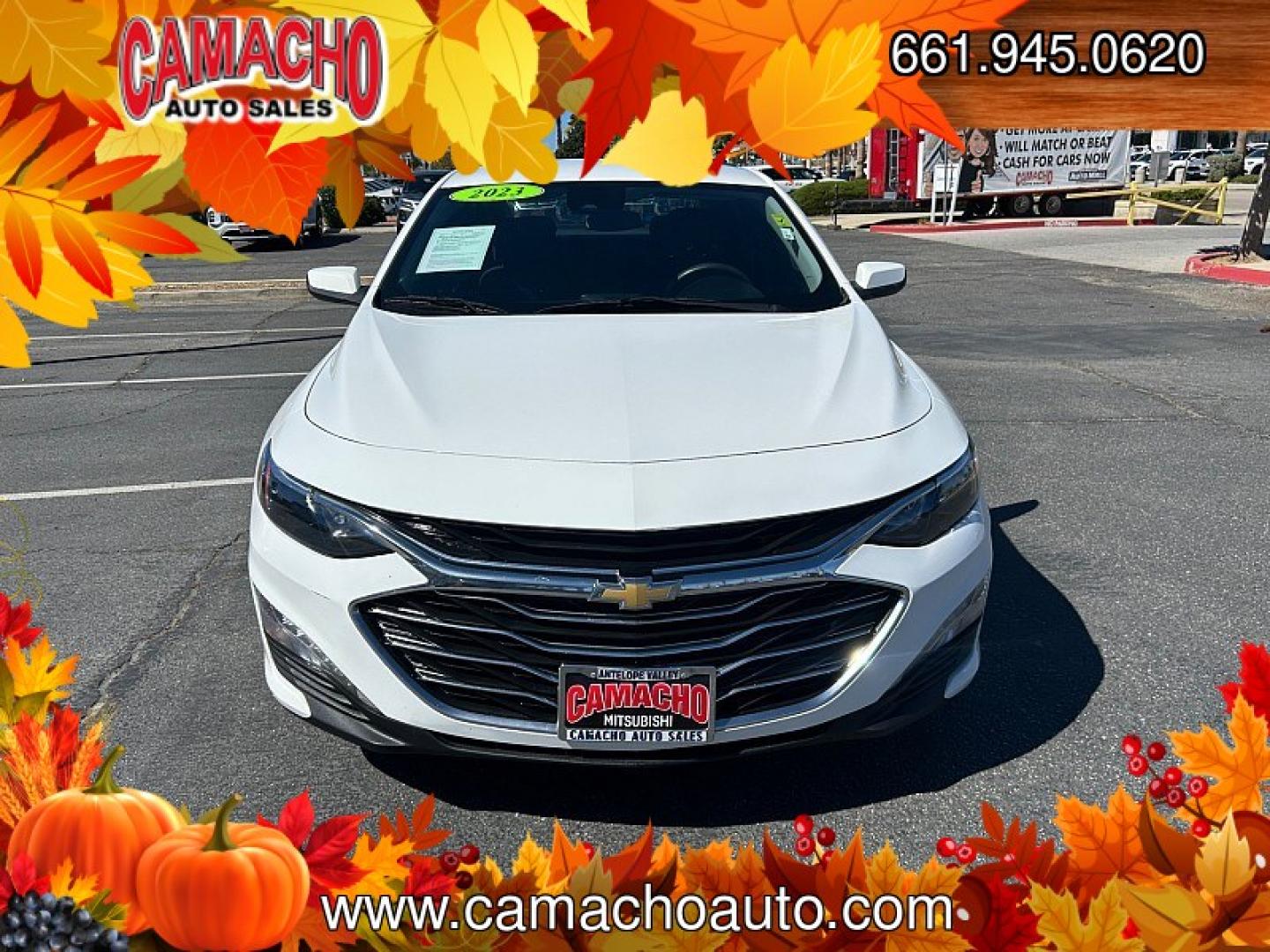 2023 White Chevrolet Malibu (1G1ZD5ST2PF) with an 4-Cyl Turbo 1.5 Liter engine, Automatic CVT transmission, located at 412 Auto Vista Drive, Palmdale, CA, 93551, (661) 945-0620, 34.592636, -118.136681- Photo#1
