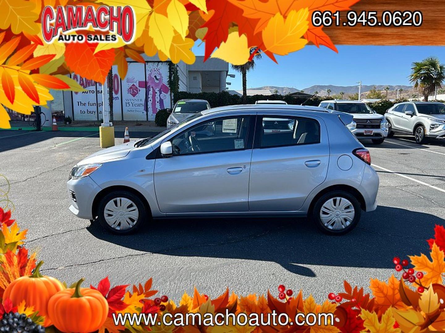 2024 Silver Mitsubishi Mirage (ML32AUHJ0RH) with an 3-Cyl 1.2 Liter engine, Automatic CVT transmission, located at 412 Auto Vista Drive, Palmdale, CA, 93551, (661) 945-0620, 34.592636, -118.136681- Photo#6
