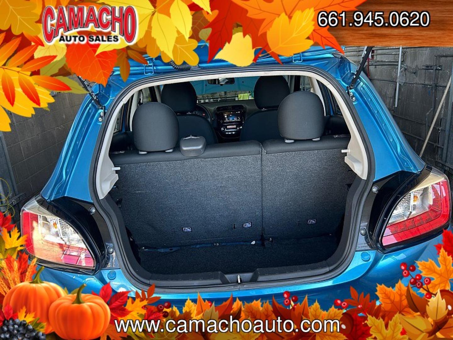 2024 BLUE /black Mitsubishi Mirage (ML32AUHJ3RH) with an 3-Cyl 1.2 Liter engine, Automatic CVT transmission, located at 412 Auto Vista Drive, Palmdale, CA, 93551, (661) 945-0620, 34.592636, -118.136681 - Great on gas and easy to drive, this 2024 Mitsubishi Mirage ES is a smart choice for everyday driving!Finished in Sapphire Blue Metallic with a black interior, this one-owner hatchback features a fuel-efficient 1.2L 3-cylinder engine and continuously variable transmission, earning an impressive EPA-- Photo#20