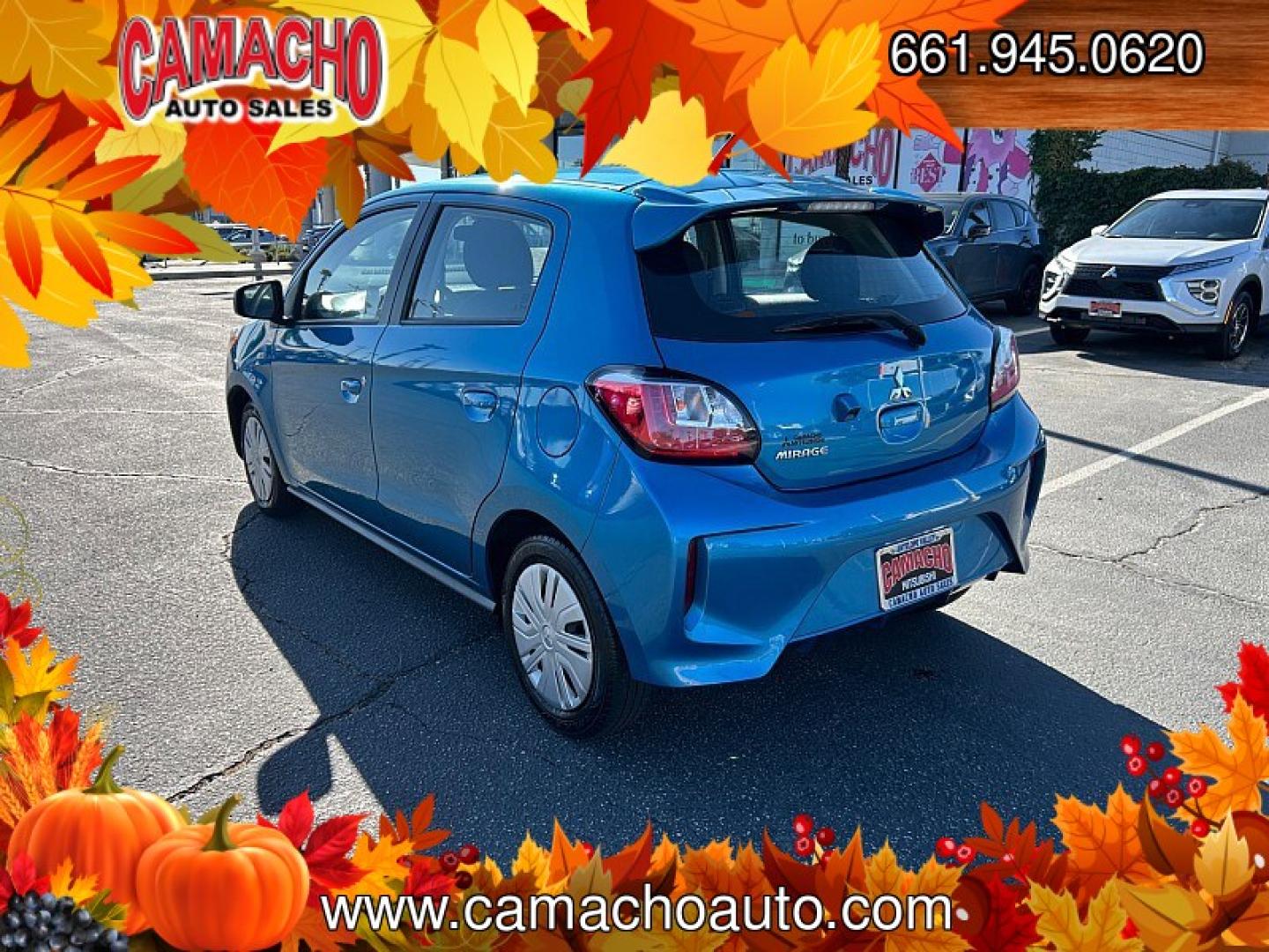 2024 BLUE /black Mitsubishi Mirage (ML32AUHJ3RH) with an 3-Cyl 1.2 Liter engine, Automatic CVT transmission, located at 412 Auto Vista Drive, Palmdale, CA, 93551, (661) 945-0620, 34.592636, -118.136681 - Great on gas and easy to drive, this 2024 Mitsubishi Mirage ES is a smart choice for everyday driving!Finished in Sapphire Blue Metallic with a black interior, this one-owner hatchback features a fuel-efficient 1.2L 3-cylinder engine and continuously variable transmission, earning an impressive EPA-- Photo#8