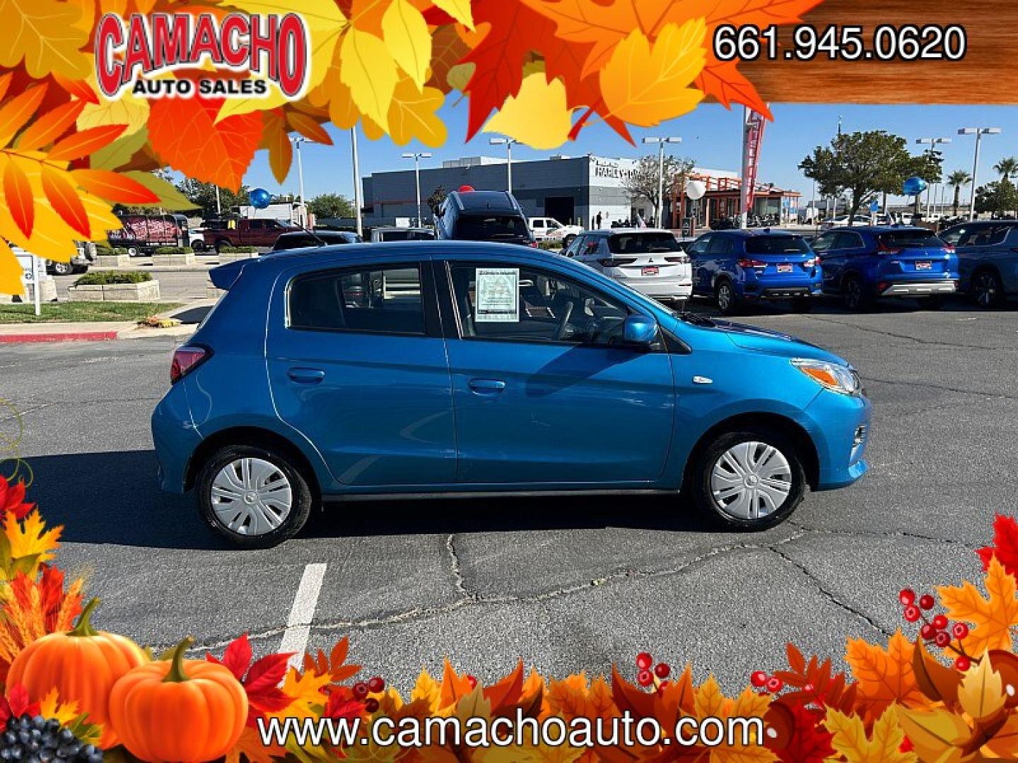2024 BLUE /black Mitsubishi Mirage (ML32AUHJ3RH) with an 3-Cyl 1.2 Liter engine, Automatic CVT transmission, located at 412 Auto Vista Drive, Palmdale, CA, 93551, (661) 945-0620, 34.592636, -118.136681 - Great on gas and easy to drive, this 2024 Mitsubishi Mirage ES is a smart choice for everyday driving!Finished in Sapphire Blue Metallic with a black interior, this one-owner hatchback features a fuel-efficient 1.2L 3-cylinder engine and continuously variable transmission, earning an impressive EPA-- Photo#5