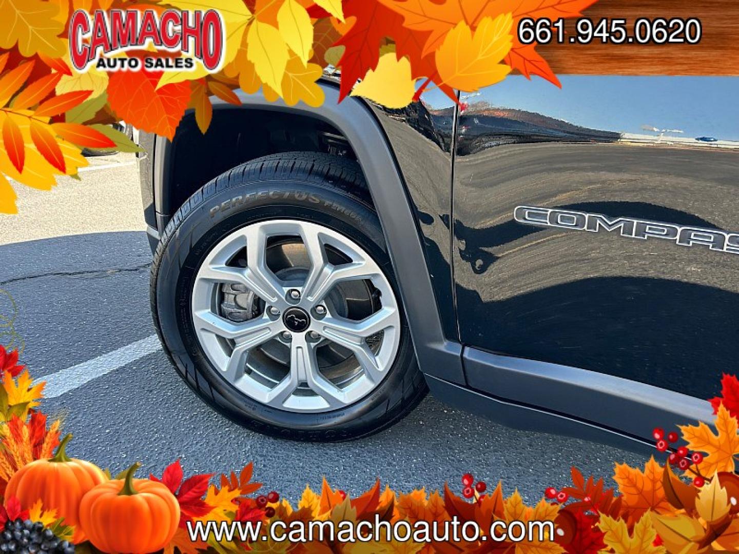 2025 BLACK /black Jeep Compass (3C4NJDAN9ST) with an 4-Cyl Turbo 2.0 Liter engine, Automatic 8-Spd transmission, located at 412 Auto Vista Drive, Palmdale, CA, 93551, (661) 945-0620, 34.592636, -118.136681 - Adventure-ready and packed with modern safety features, this 2025 Jeep Compass Sport 4x4 is ready for the road ahead!Finished in Diamond Black Crystal Pearl-Coat with a black cloth interior, this one-owner SUV features a turbocharged 2.0L 4-cylinder engine paired with an 8-speed automatic transmissi- Photo#6