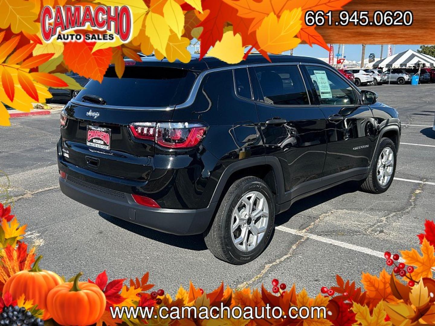 2025 BLACK /black Jeep Compass (3C4NJDAN9ST) with an 4-Cyl Turbo 2.0 Liter engine, Automatic 8-Spd transmission, located at 412 Auto Vista Drive, Palmdale, CA, 93551, (661) 945-0620, 34.592636, -118.136681 - Adventure-ready and packed with modern safety features, this 2025 Jeep Compass Sport 4x4 is ready for the road ahead!Finished in Diamond Black Crystal Pearl-Coat with a black cloth interior, this one-owner SUV features a turbocharged 2.0L 4-cylinder engine paired with an 8-speed automatic transmissi- Photo#10