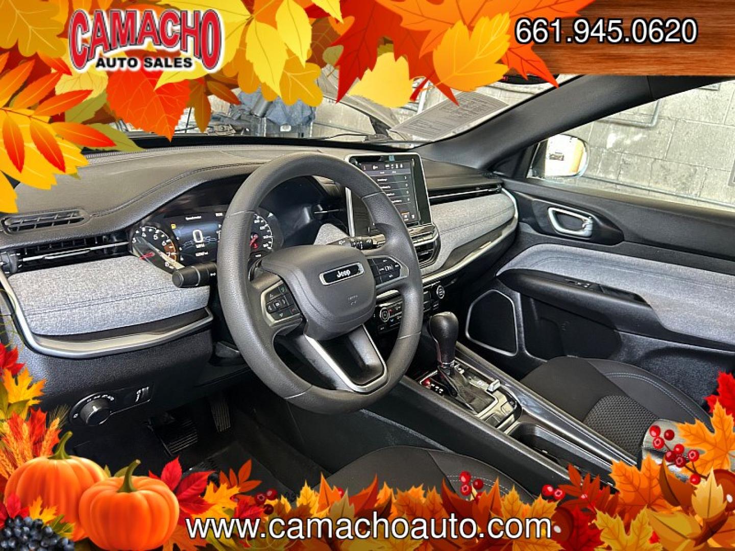 2025 BLACK /black Jeep Compass (3C4NJDAN9ST) with an 4-Cyl Turbo 2.0 Liter engine, Automatic 8-Spd transmission, located at 412 Auto Vista Drive, Palmdale, CA, 93551, (661) 945-0620, 34.592636, -118.136681 - Adventure-ready and packed with modern safety features, this 2025 Jeep Compass Sport 4x4 is ready for the road ahead!Finished in Diamond Black Crystal Pearl-Coat with a black cloth interior, this one-owner SUV features a turbocharged 2.0L 4-cylinder engine paired with an 8-speed automatic transmissi- Photo#17