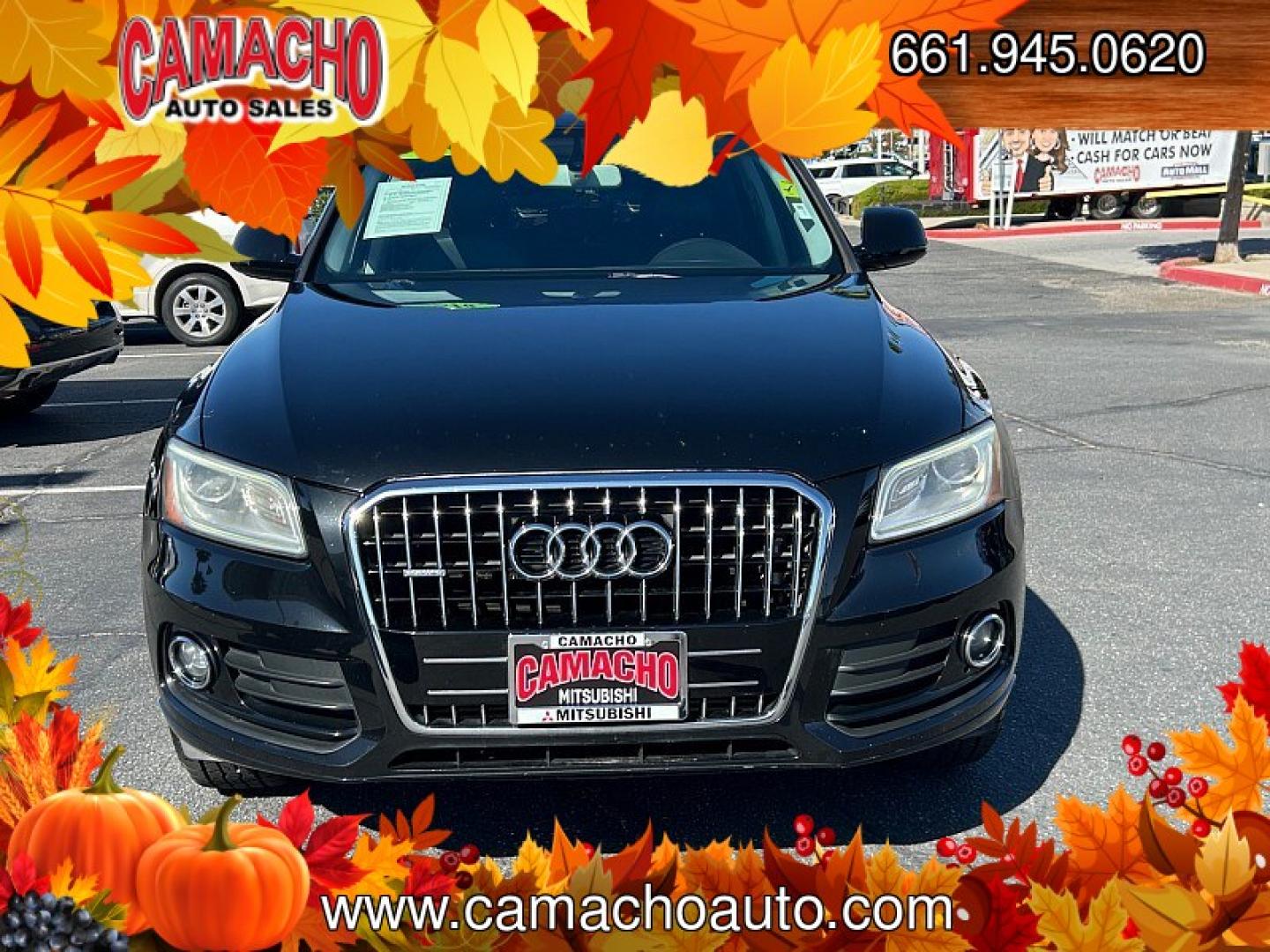2016 BLACK Audi Q5 (WA1C2AFP2GA) with an 4-Cyl Turbo 2.0 Liter engine, Auto 8-Spd Tiptronic Spt transmission, located at 412 Auto Vista Drive, Palmdale, CA, 93551, (661) 945-0620, 34.592636, -118.136681- Photo#1