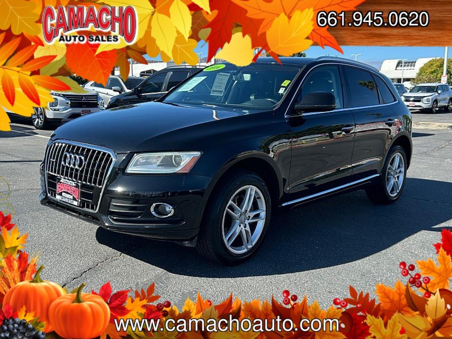 2016 BLACK Audi Q5 (WA1C2AFP2GA) with an 4-Cyl Turbo 2.0 Liter engine, Auto 8-Spd Tiptronic Spt transmission, located at 412 Auto Vista Drive, Palmdale, CA, 93551, (661) 945-0620, 34.592636, -118.136681- Photo#2