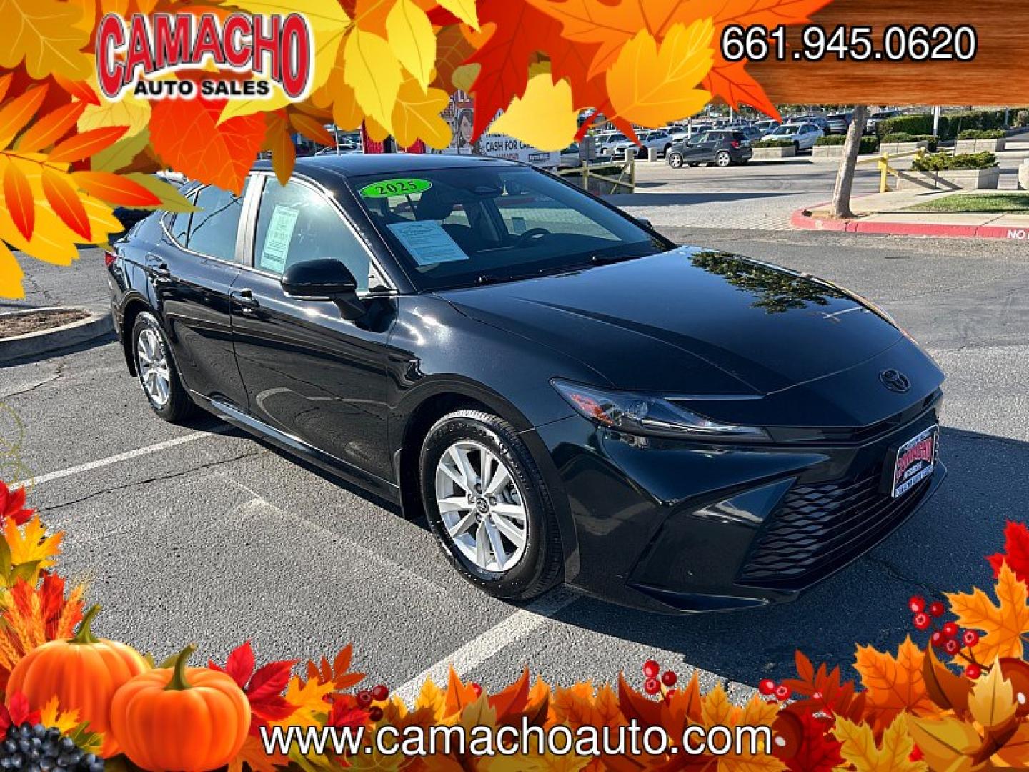 2025 Black Toyota Camry (4T1DAACK0SU) with an 4-Cyl Hybrid 2.5 Liter engine, Automatic CVT transmission, located at 412 Auto Vista Drive, Palmdale, CA, 93551, (661) 945-0620, 34.592636, -118.136681- Photo#0