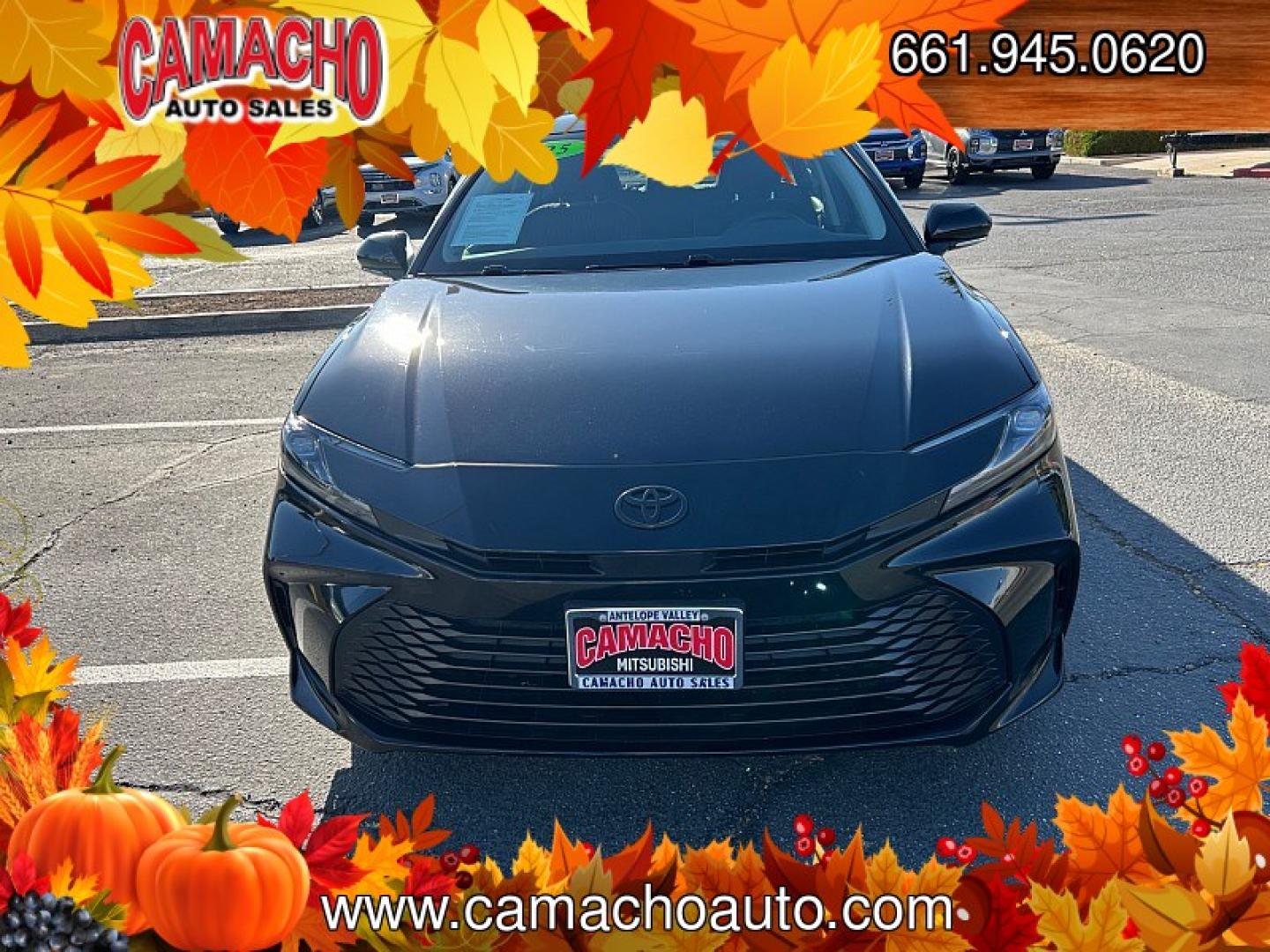 2025 Black Toyota Camry (4T1DAACK0SU) with an 4-Cyl Hybrid 2.5 Liter engine, Automatic CVT transmission, located at 412 Auto Vista Drive, Palmdale, CA, 93551, (661) 945-0620, 34.592636, -118.136681- Photo#1