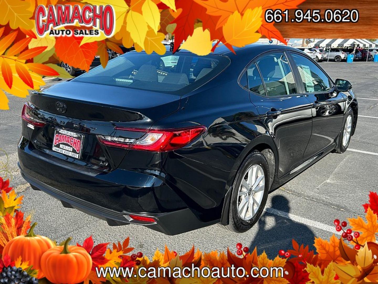 2025 Black Toyota Camry (4T1DAACK0SU) with an 4-Cyl Hybrid 2.5 Liter engine, Automatic CVT transmission, located at 412 Auto Vista Drive, Palmdale, CA, 93551, (661) 945-0620, 34.592636, -118.136681- Photo#6