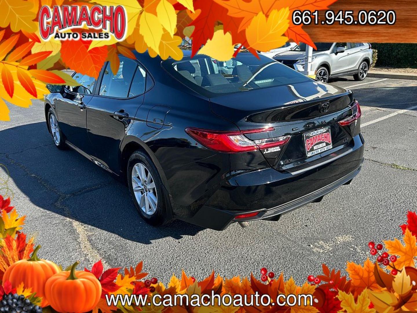2025 Black Toyota Camry (4T1DAACK0SU) with an 4-Cyl Hybrid 2.5 Liter engine, Automatic CVT transmission, located at 412 Auto Vista Drive, Palmdale, CA, 93551, (661) 945-0620, 34.592636, -118.136681- Photo#8