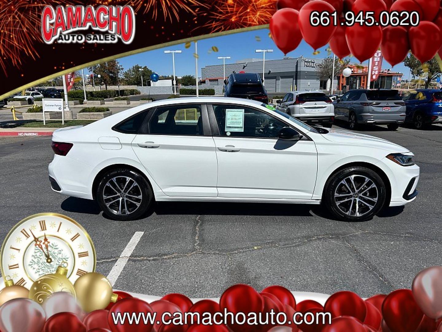 2025 WHITE Volkswagen Jetta (3VWBX7BU6SM) with an 4-Cyl Turbo 1.5 Liter engine, Automatic 8-Spd transmission, located at 412 Auto Vista Drive, Palmdale, CA, 93551, (661) 945-0620, 34.592636, -118.136681- Photo#3