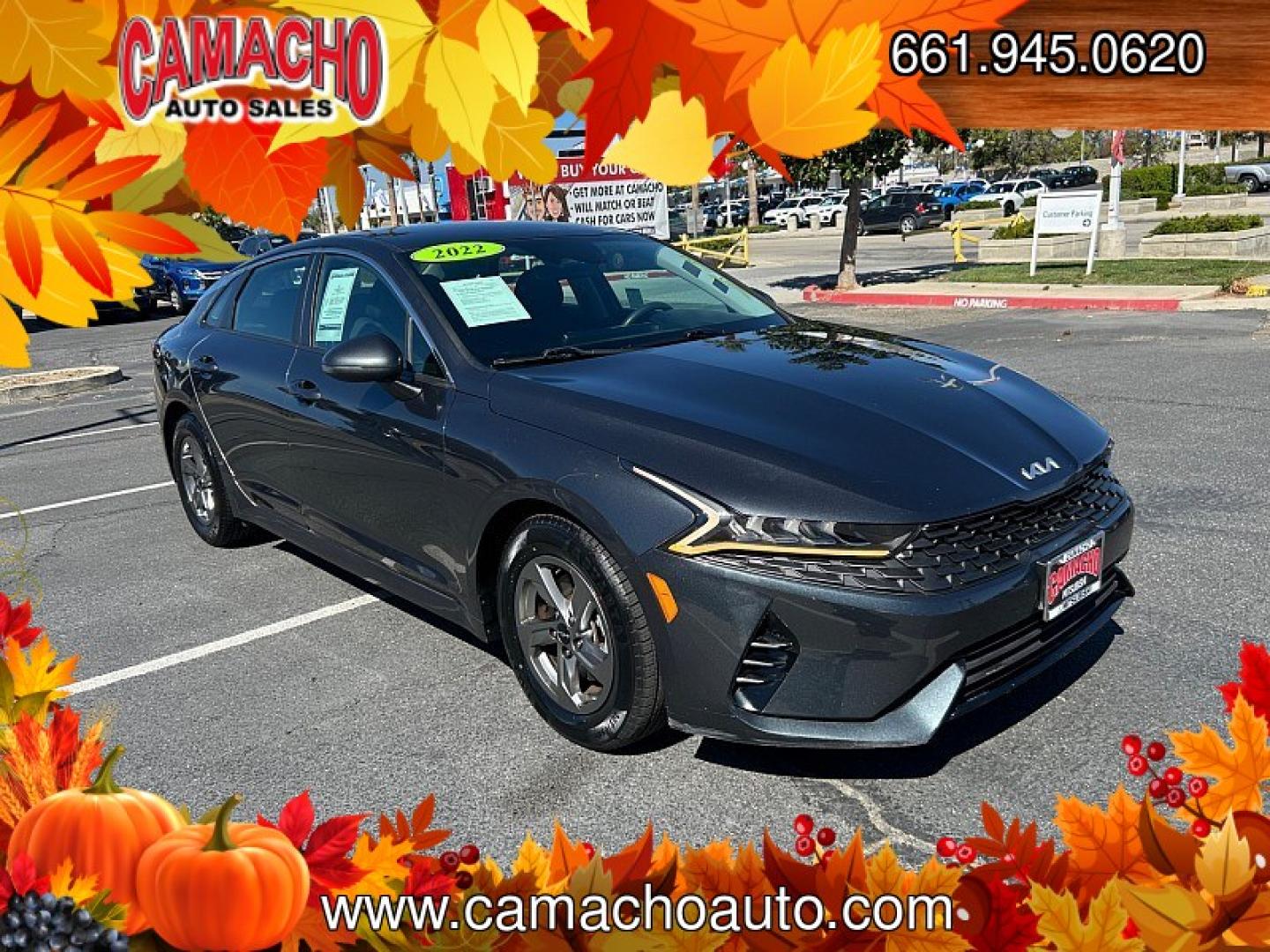 2022 GRAY Kia K5 (5XXG14J25NG) with an 4-Cyl Turbo 1.6 Liter engine, Automatic 8-Spd transmission, located at 412 Auto Vista Drive, Palmdale, CA, 93551, (661) 945-0620, 34.592636, -118.136681- Photo#0