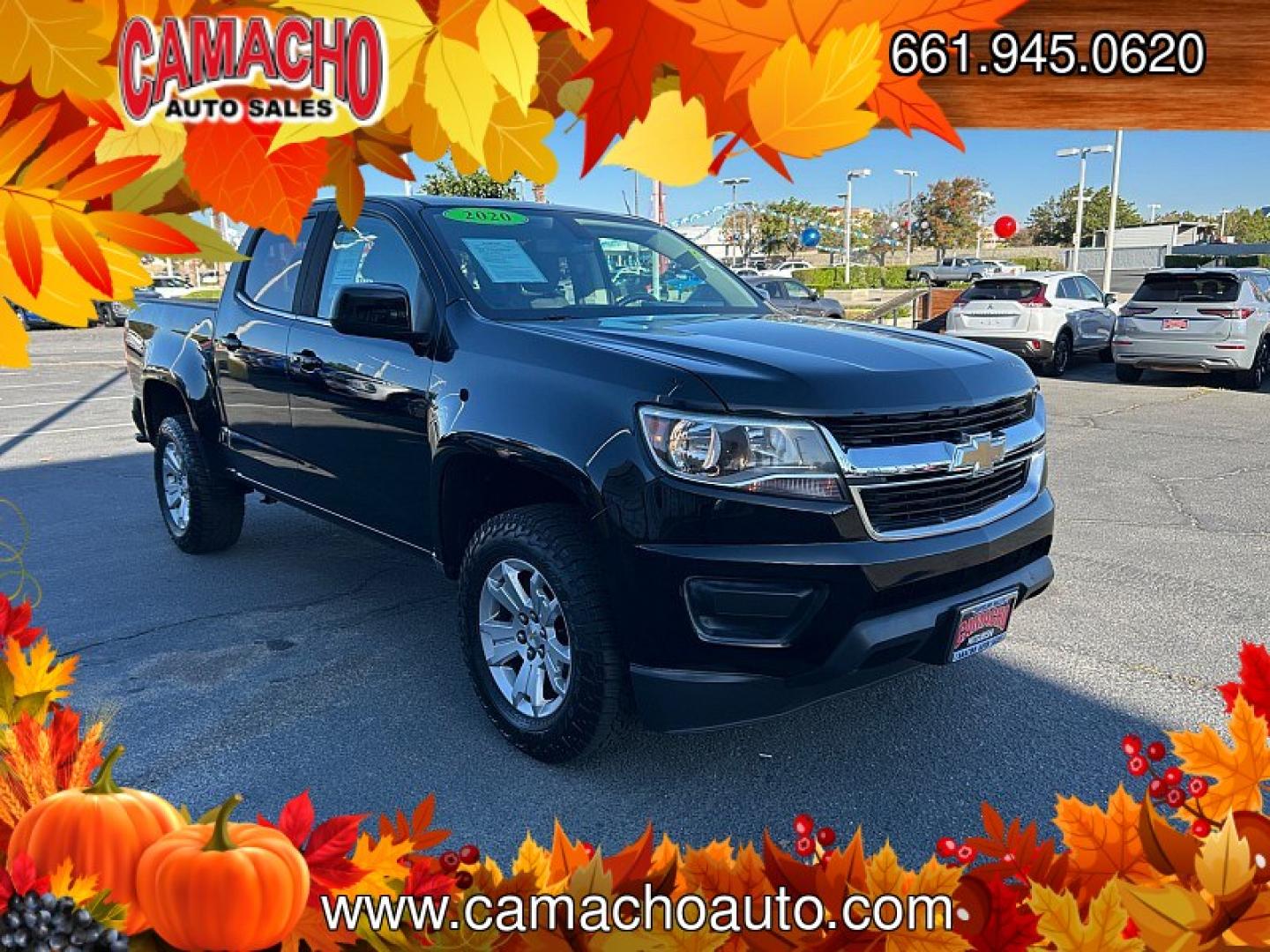 2020 BLACK Chevrolet Colorado 2WD (1GCGSCEN1L1) with an V6 VVT 3.6 Liter engine, Automatic transmission, located at 412 Auto Vista Drive, Palmdale, CA, 93551, (661) 945-0620, 34.592636, -118.136681- Photo#0