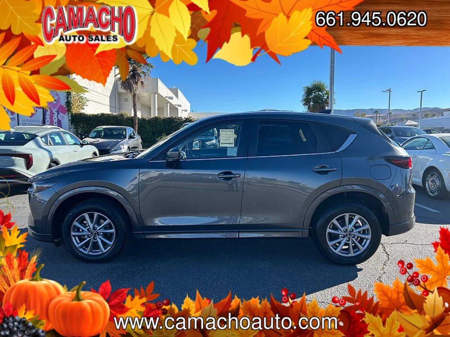 2025 GRAY Mazda CX-5 (JM3KFBCLXS0) with an 4-Cyl 2.5 Liter engine, Automatic 6-Spd transmission, located at 412 Auto Vista Drive, Palmdale, CA, 93551, (661) 945-0620, 34.592636, -118.136681- Photo#3