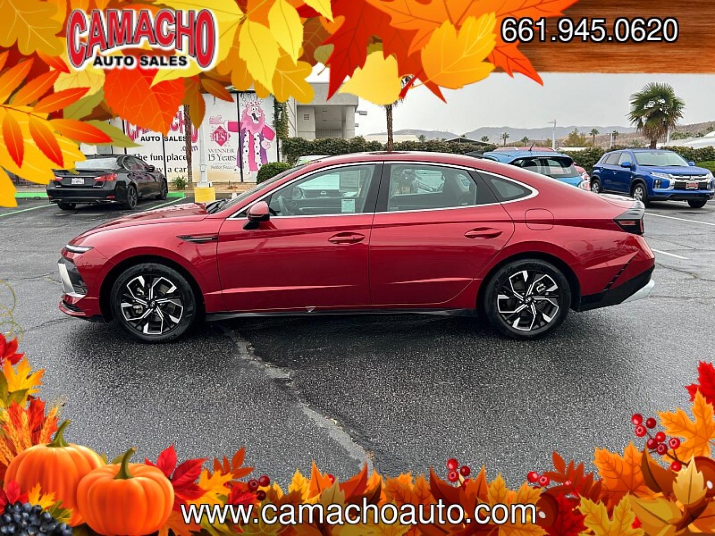 2025 RED Hyundai Sonata (KMHL64JA8SA) with an 4-Cyl 2.5 Liter engine, Automatic 8-Spd transmission, located at 412 Auto Vista Drive, Palmdale, CA, 93551, (661) 945-0620, 34.592636, -118.136681- Photo#3