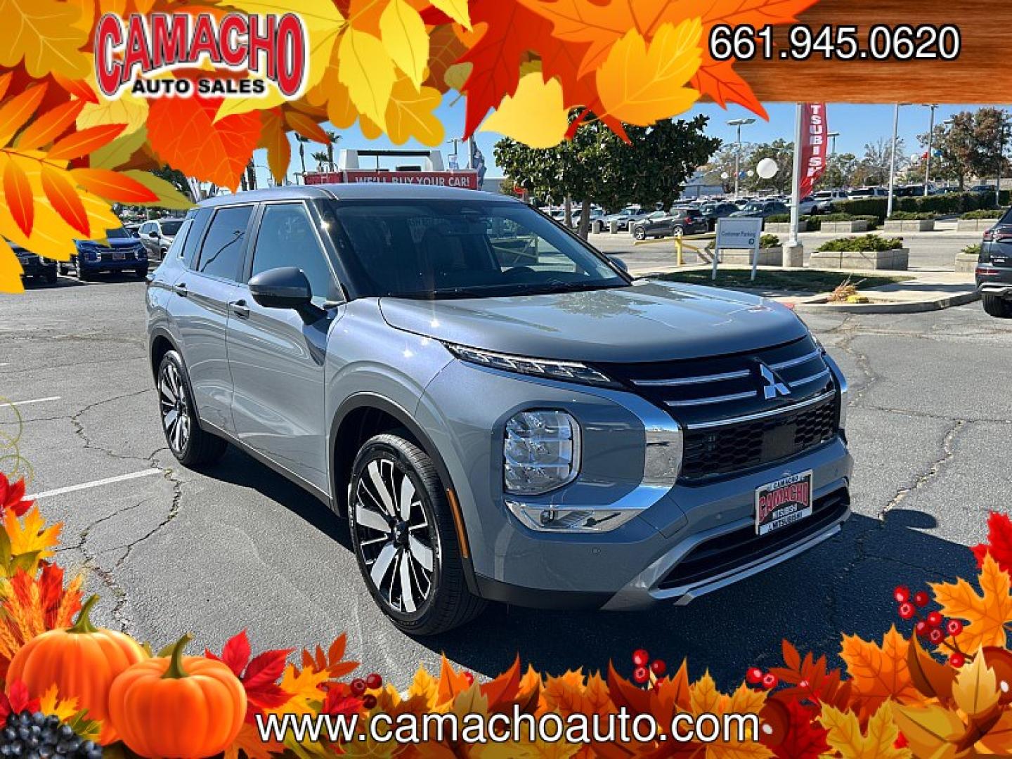 2026 GRAY Mitsubishi Outlander (JA4J3VAB9TZ) with an 4-Cyl Turbo Hybrid 1.5 Liter engine, Automatic CVT transmission, located at 412 Auto Vista Drive, Palmdale, CA, 93551, (661) 945-0620, 34.592636, -118.136681- Photo#0