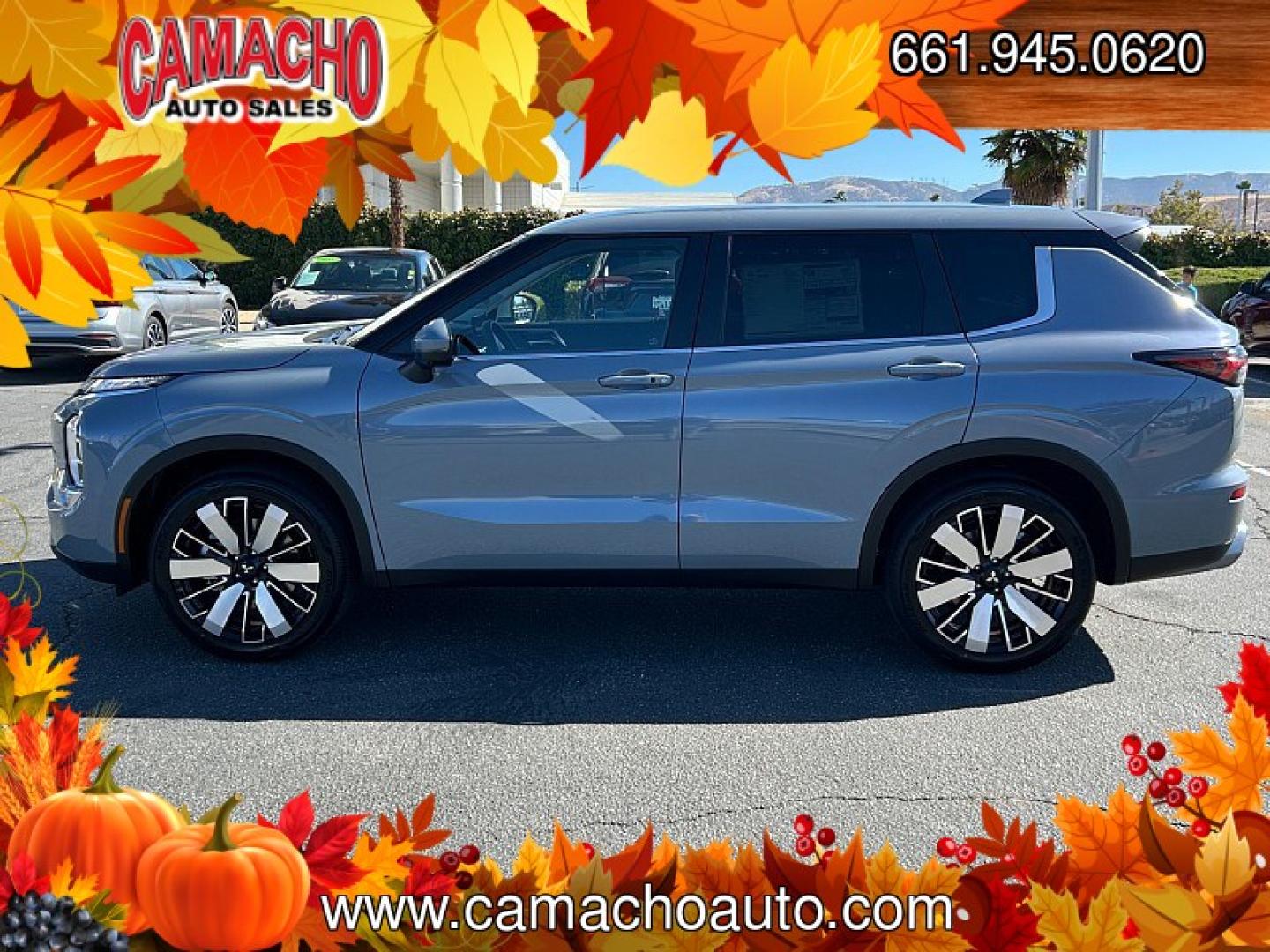 2026 GRAY Mitsubishi Outlander (JA4J3VAB9TZ) with an 4-Cyl Turbo Hybrid 1.5 Liter engine, Automatic CVT transmission, located at 412 Auto Vista Drive, Palmdale, CA, 93551, (661) 945-0620, 34.592636, -118.136681- Photo#3